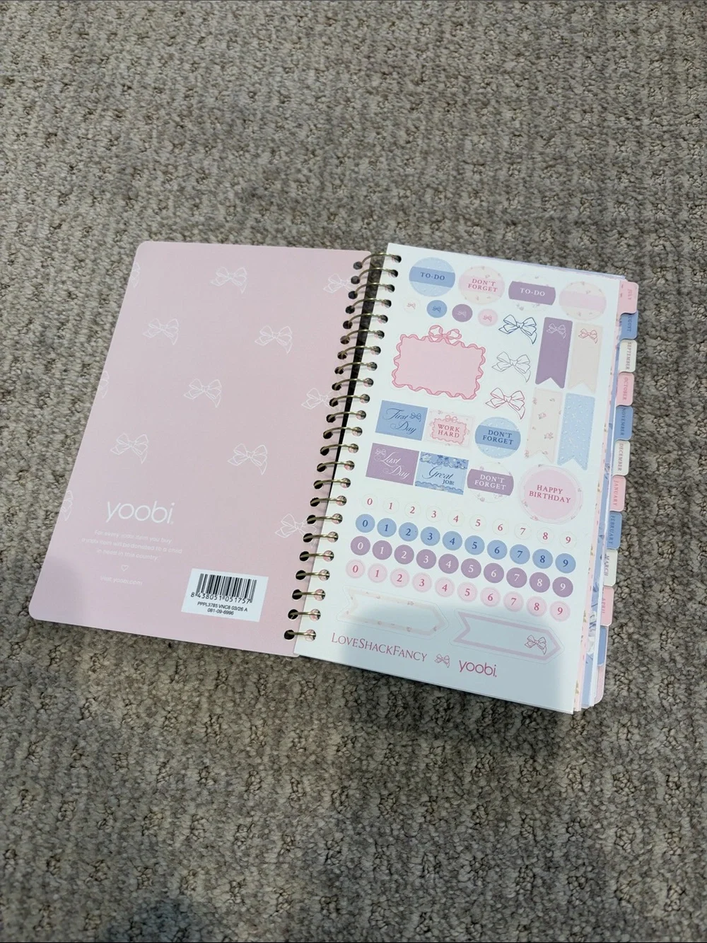 Target Love Shack Fancy Yoobi Pink Floral S Planner 2026-2027 with Gold Accents